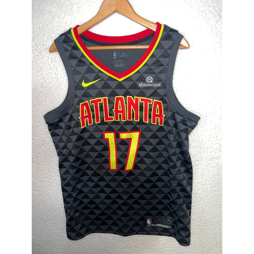 Nike Atlanta Hawks Dennis Schroder 17 Signed Swingman Jersey Mens 48 Large Black
